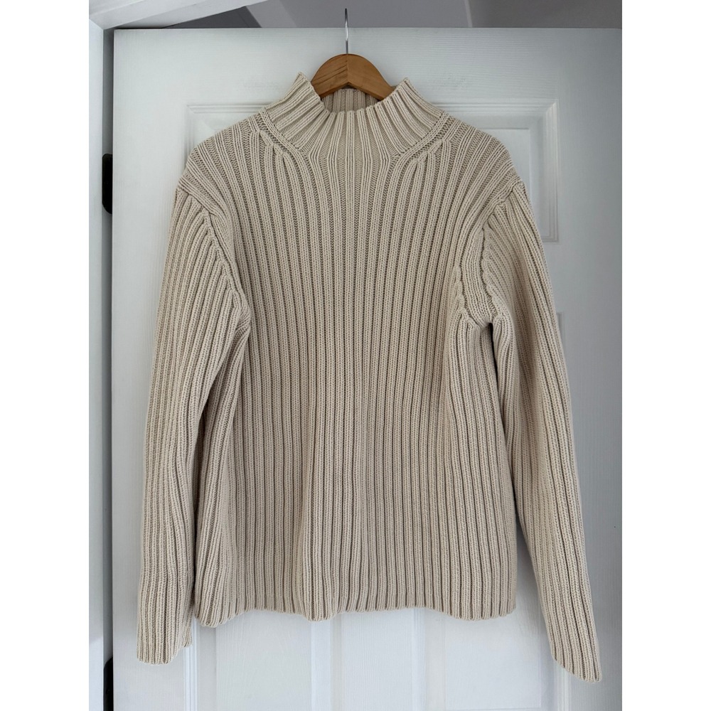 VTG Y2K GAP Knit Womens Mockneck Sweater Preppy Mom Minimalist